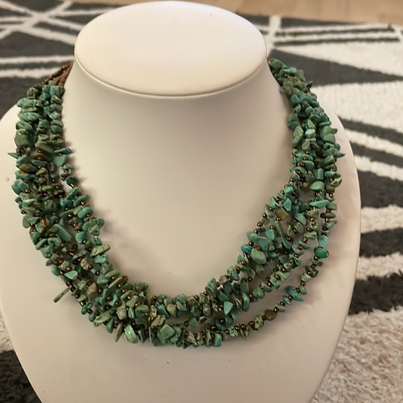 Turquoise bead necklace - Picture 1 of 8